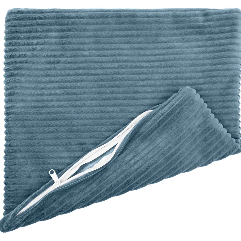 vidaXL Kussensloop 2 pcs HEERLEN Blauw 30 x 30 cm corduroy