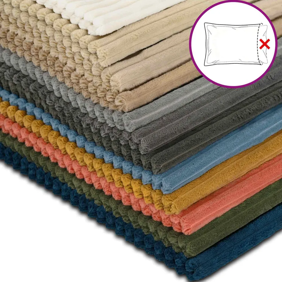 vidaXL Kussensloop 2 pcs HEERLEN Blauw 30 x 30 cm corduroy
