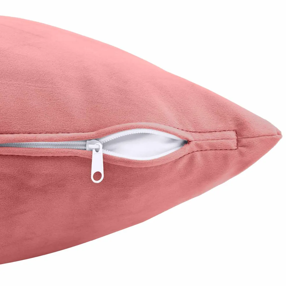 vidaXL Kussensloop 2 pcs HEERLEN Roze 30 x 30 cm Fluweel
