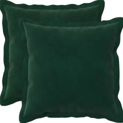 vidaXL Kussensloop 2 pcs HOUTEN Donkergroen 30 x 30 cm Fluweel