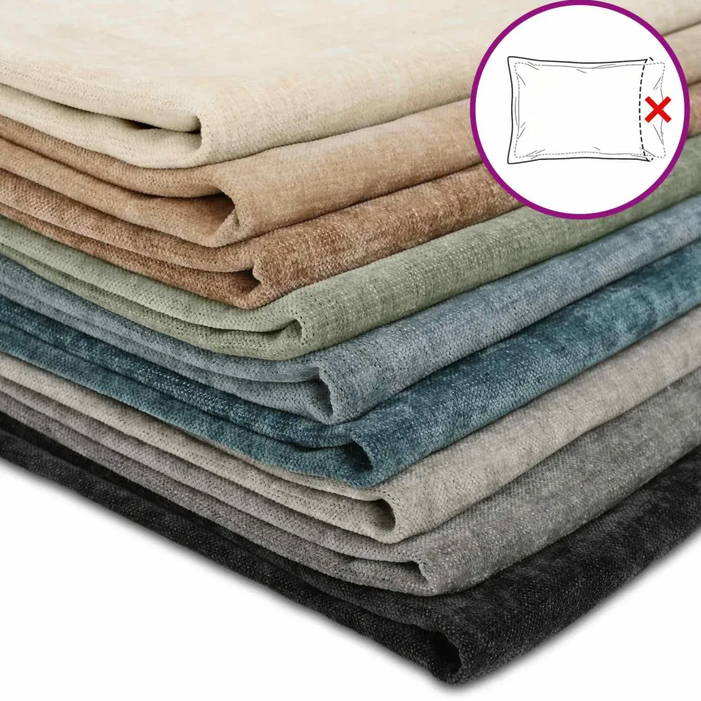 vidaXL Kussensloop 2 st HEERLEN Crèmekleurig 30 x 30 cm Chenille Stof