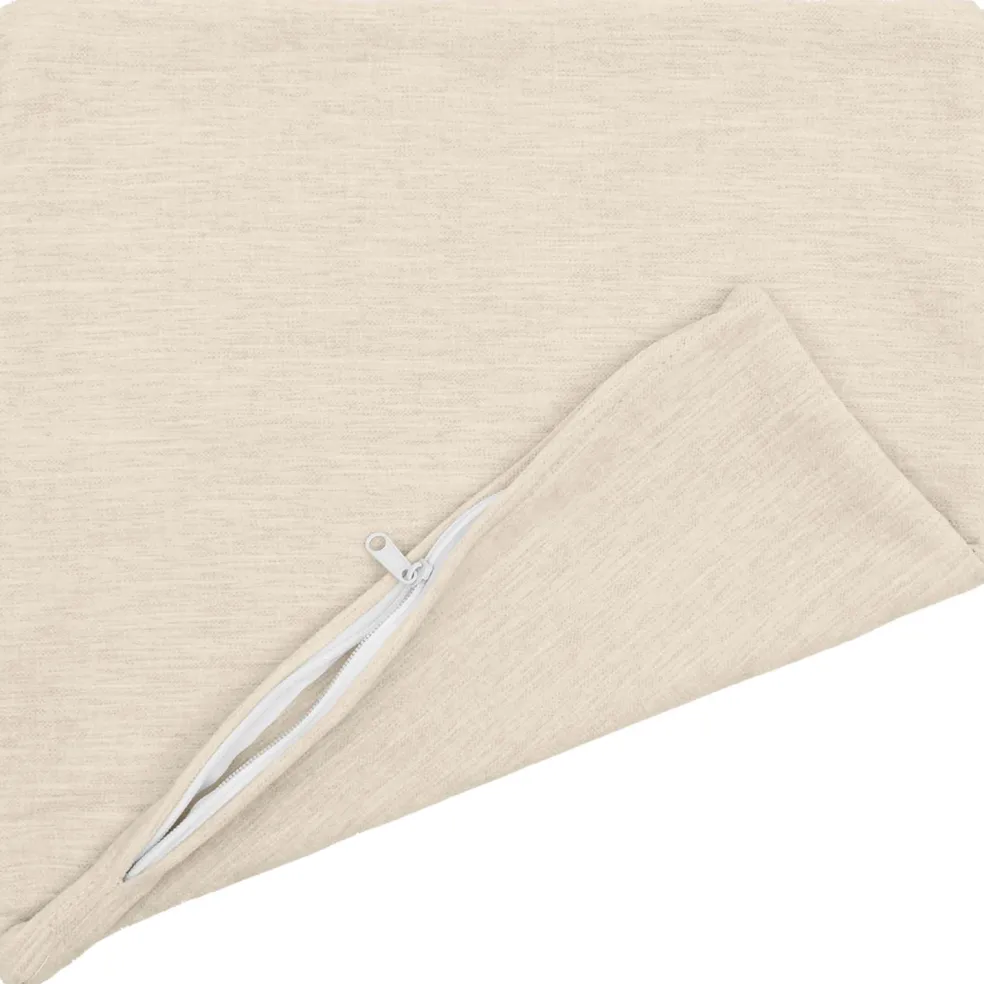 vidaXL Kussensloop 2 st HEERLEN Crèmekleurig 30 x 30 cm Chenille Stof