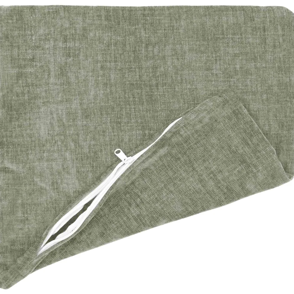 vidaXL Kussensloop 6 st HEERLEN Groen 30 x 30 cm Chenille Stof