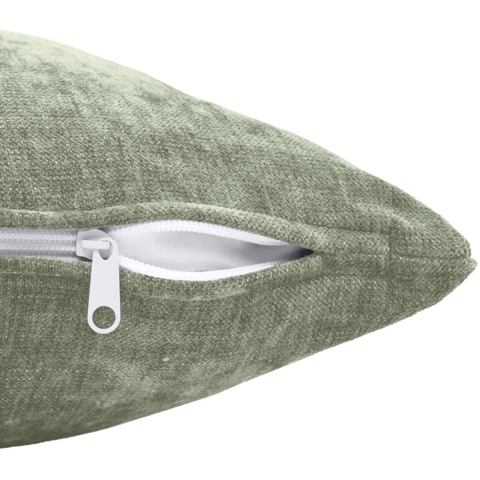 vidaXL Kussensloop 6 st HEERLEN Groen 30 x 30 cm Chenille Stof