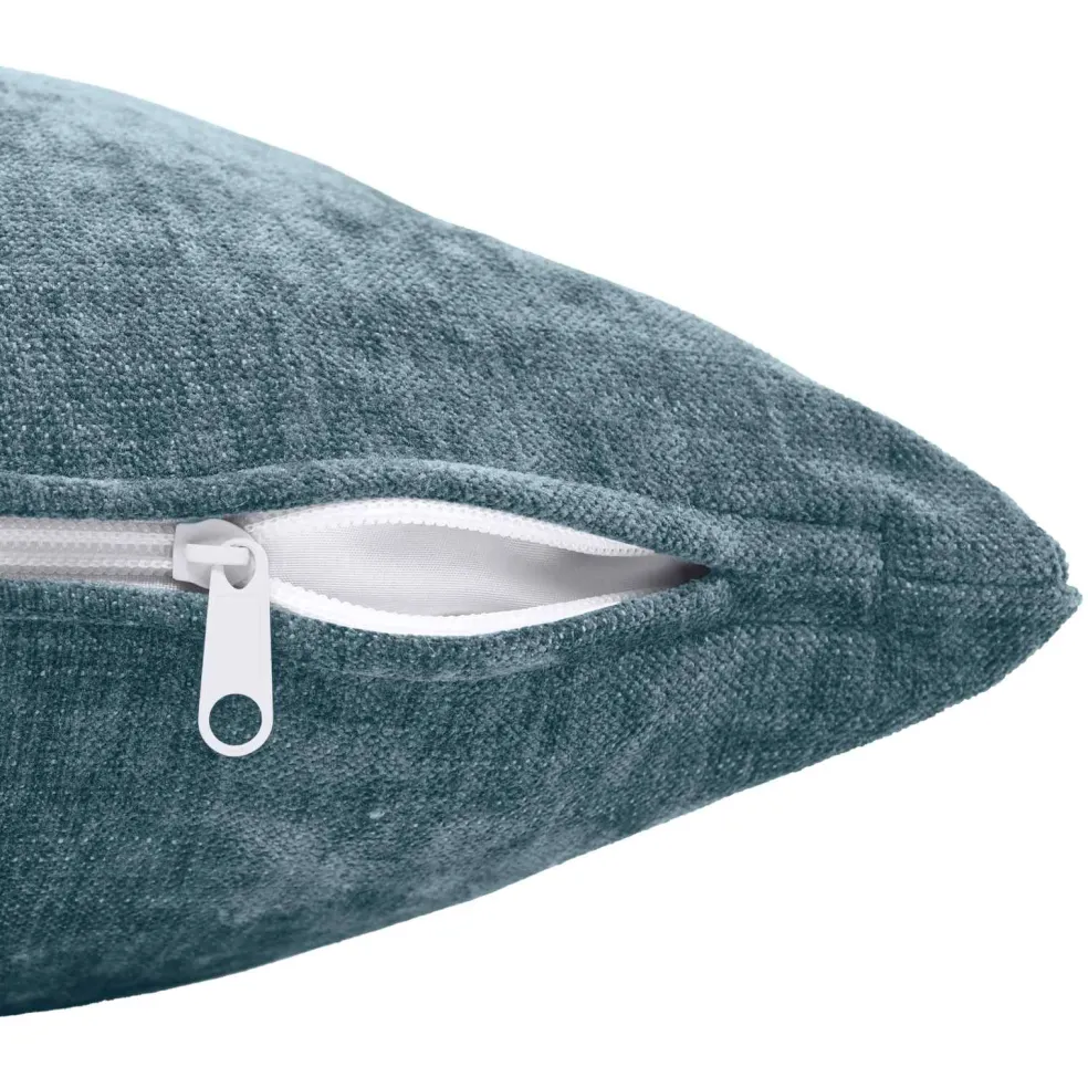 vidaXL Kussensloop 6 st HEERLEN Blauw 30 x 30 cm Chenille Stof