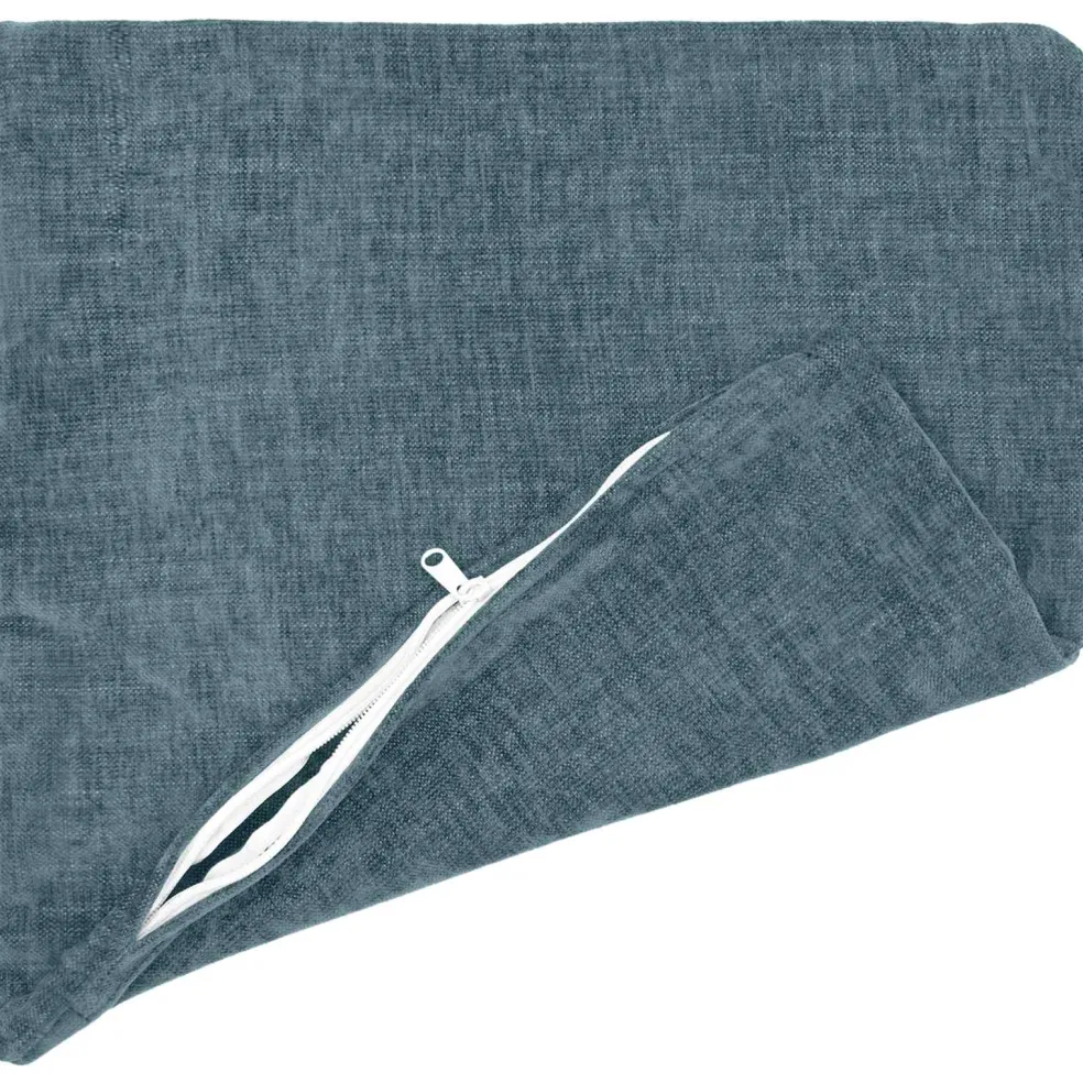 vidaXL Kussensloop 6 st HEERLEN Blauw 30 x 30 cm Chenille Stof