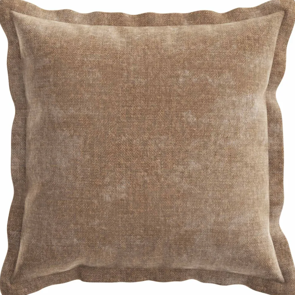 vidaXL Kussensloop 2 st HOUTEN Bruin 30 x 30 cm Chenille Stof