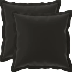 vidaXL Kussensloop 2 st HOUTEN Zwart 30 x 30 cm Polyester