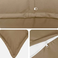 vidaXL Kussensloop 2 st HOUTEN Taupe 30 x 30 cm Polyester