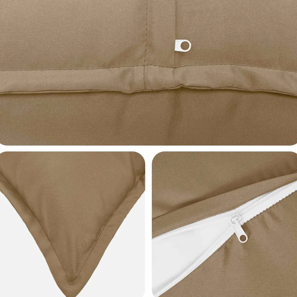 vidaXL Kussensloop 2 st HOUTEN Taupe 30 x 30 cm Polyester