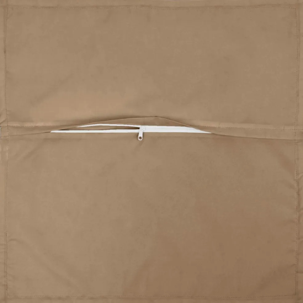 vidaXL Kussensloop 2 st HOUTEN Taupe 30 x 30 cm Polyester