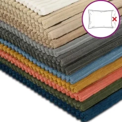 vidaXL Kussensloop 2 st HOUTEN Crèmekleurig 30 x 30 cm corduroy