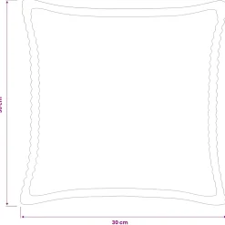 vidaXL Kussensloop 2 st HOUTEN Crèmekleurig 30 x 30 cm corduroy