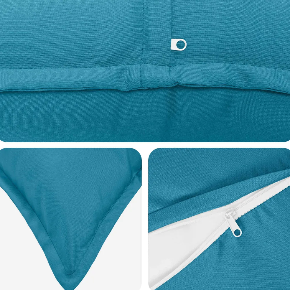 vidaXL Kussensloop 2 st HOUTEN Lichtblauw 30 x 30 cm Polyester