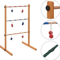 vidaXL Laddergolf hout
