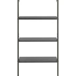 vidaXL Ladderrek met 3 schappen 64x35x120,5 cm zwart