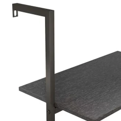 vidaXL Ladderrek met 3 schappen 64x35x120,5 cm zwart