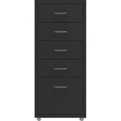 vidaXL Ladeblok verrijdbaar 28x41x69 cm metaal zwart