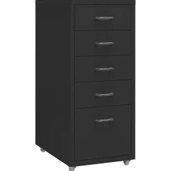 vidaXL Ladeblok verrijdbaar 28x41x69 cm metaal zwart
