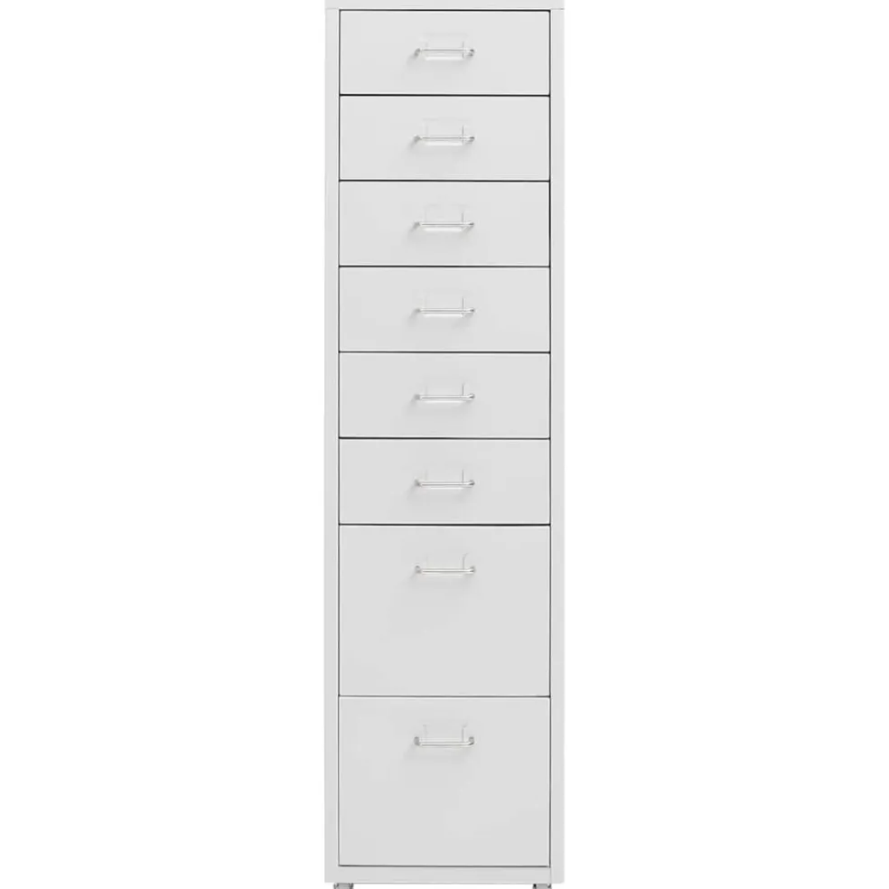 vidaXL Ladeblok verrijdbaar 28x41x109 cm metaal grijs