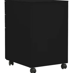 vidaXL Ladeblok verrijdbaar 39x45x60 cm staal zwart