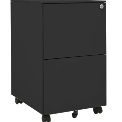 vidaXL Ladeblok verrijdbaar 39x45x67 cm staal antracietkleurig