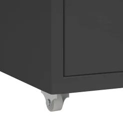 vidaXL Ladeblok verrijdbaar 28x41x69 cm metaal antracietkleurig