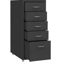 vidaXL Ladeblok verrijdbaar 28x41x69 cm metaal antracietkleurig