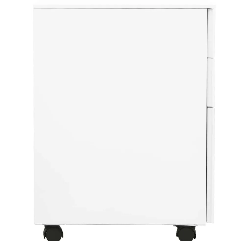 vidaXL Ladeblok verrijdbaar 39x45x60 cm staal wit