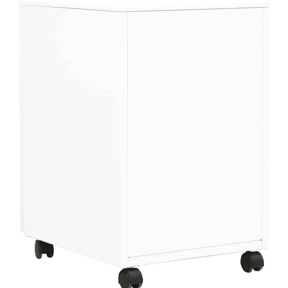vidaXL Ladeblok verrijdbaar 39x45x60 cm staal wit