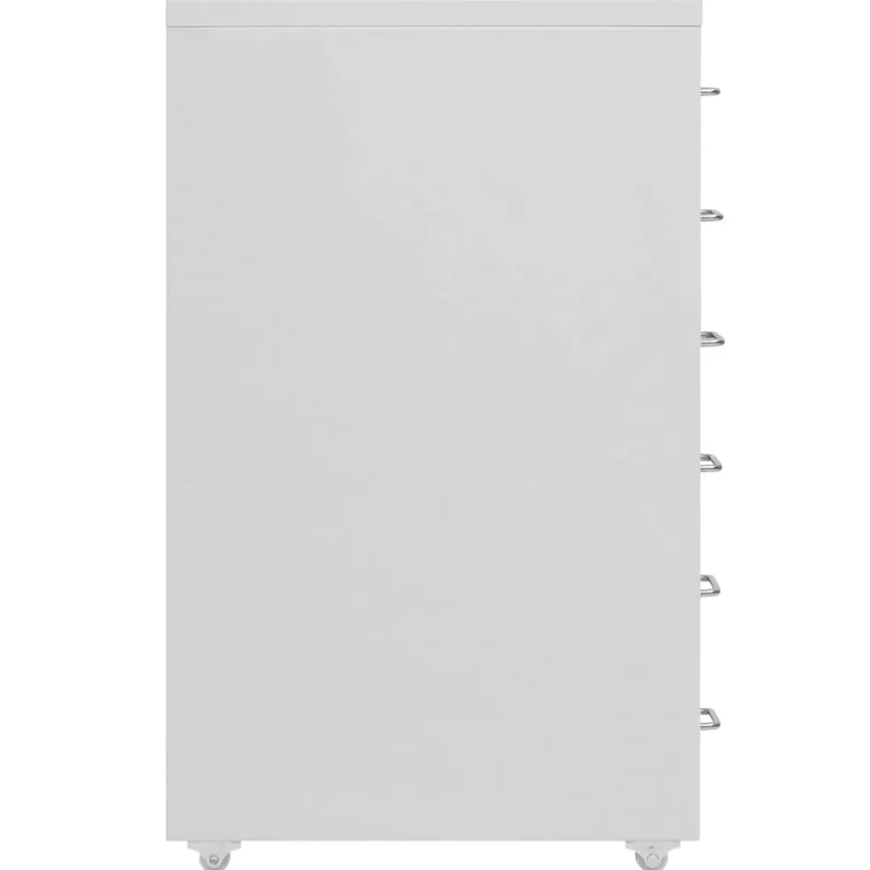 vidaXL Ladeblok verrijdbaar 28x41x69 cm metaal grijs