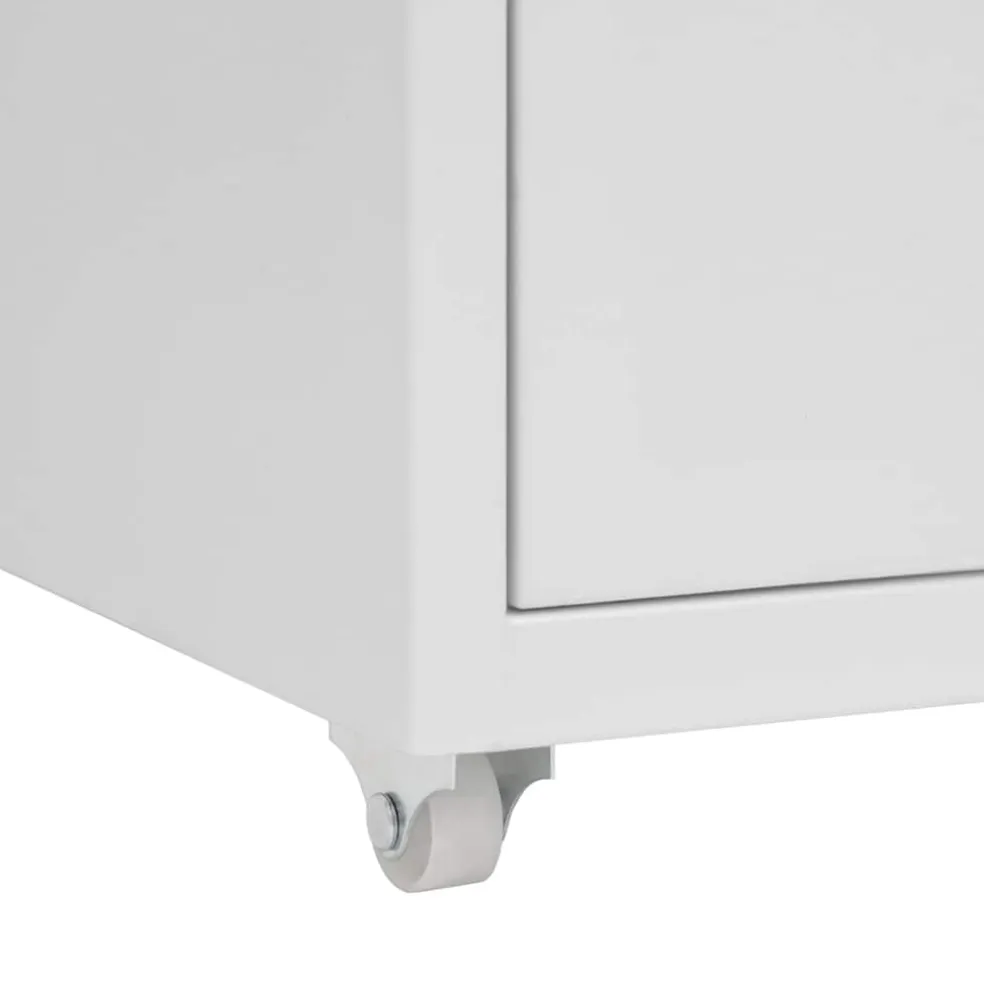 vidaXL Ladeblok verrijdbaar 28x41x69 cm metaal grijs