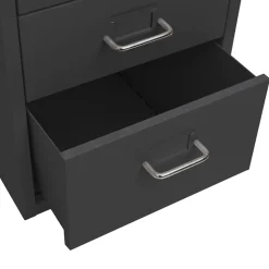 vidaXL Ladeblok verrijdbaar 28x41x69 cm metaal antracietkleurig