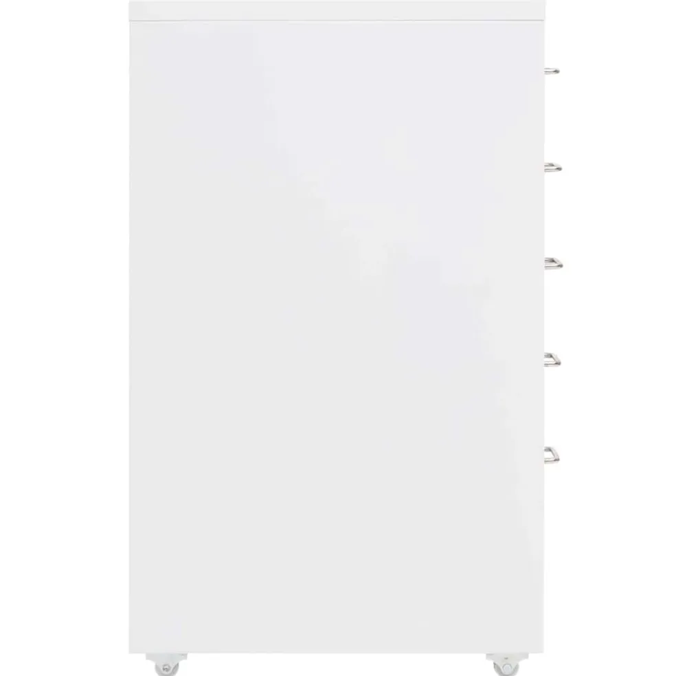 vidaXL Ladeblok verrijdbaar 28x41x69 cm metaal wit