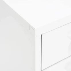 vidaXL Ladeblok verrijdbaar 28x41x109 cm metaal wit
