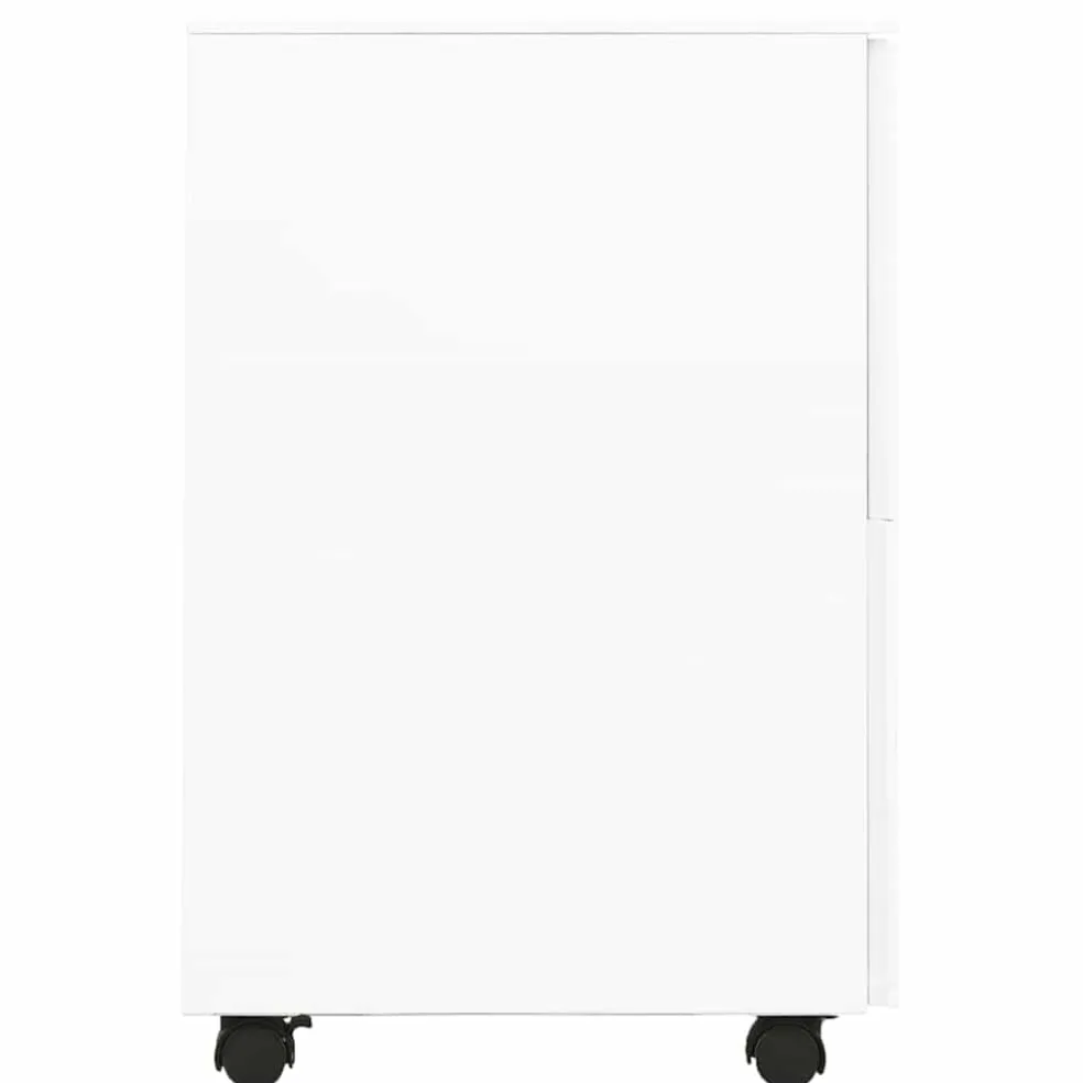 vidaXL Ladeblok verrijdbaar 39x45x67 cm staal wit