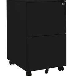 vidaXL Ladeblok verrijdbaar 39x45x67 cm staal zwart