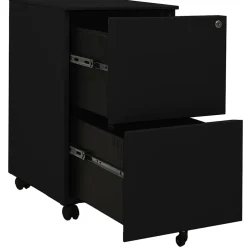 vidaXL Ladeblok verrijdbaar 39x45x67 cm staal zwart
