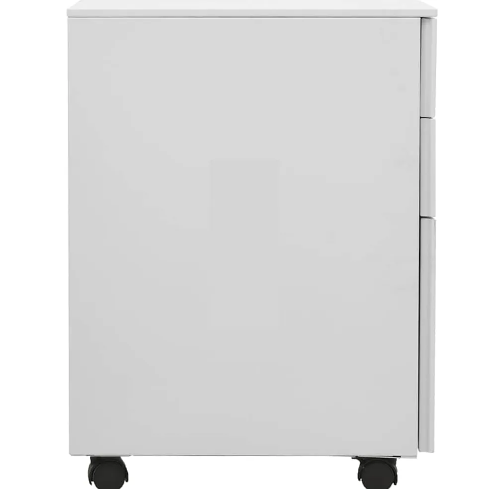 vidaXL Ladeblok verrijdbaar 39x45x60 cm staal lichtgrijs