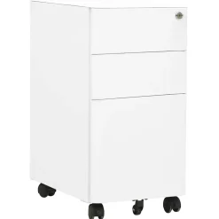 vidaXL Ladeblok verrijdbaar 39x45x59 cm staal wit