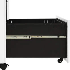 vidaXL Ladeblok verrijdbaar 39x45x59 cm staal wit