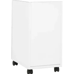 vidaXL Ladeblok verrijdbaar 39x45x59 cm staal wit