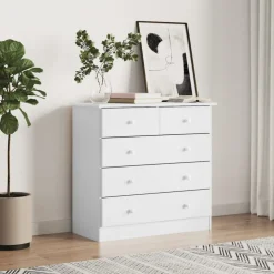 vidaXL Ladekast ALTA 77x35x73 cm massief grenenhout wit
