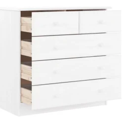 vidaXL Ladekast ALTA 77x35x73 cm massief grenenhout wit