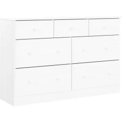 vidaXL Ladekast ALTA 112x35x73 cm massief grenenhout wit