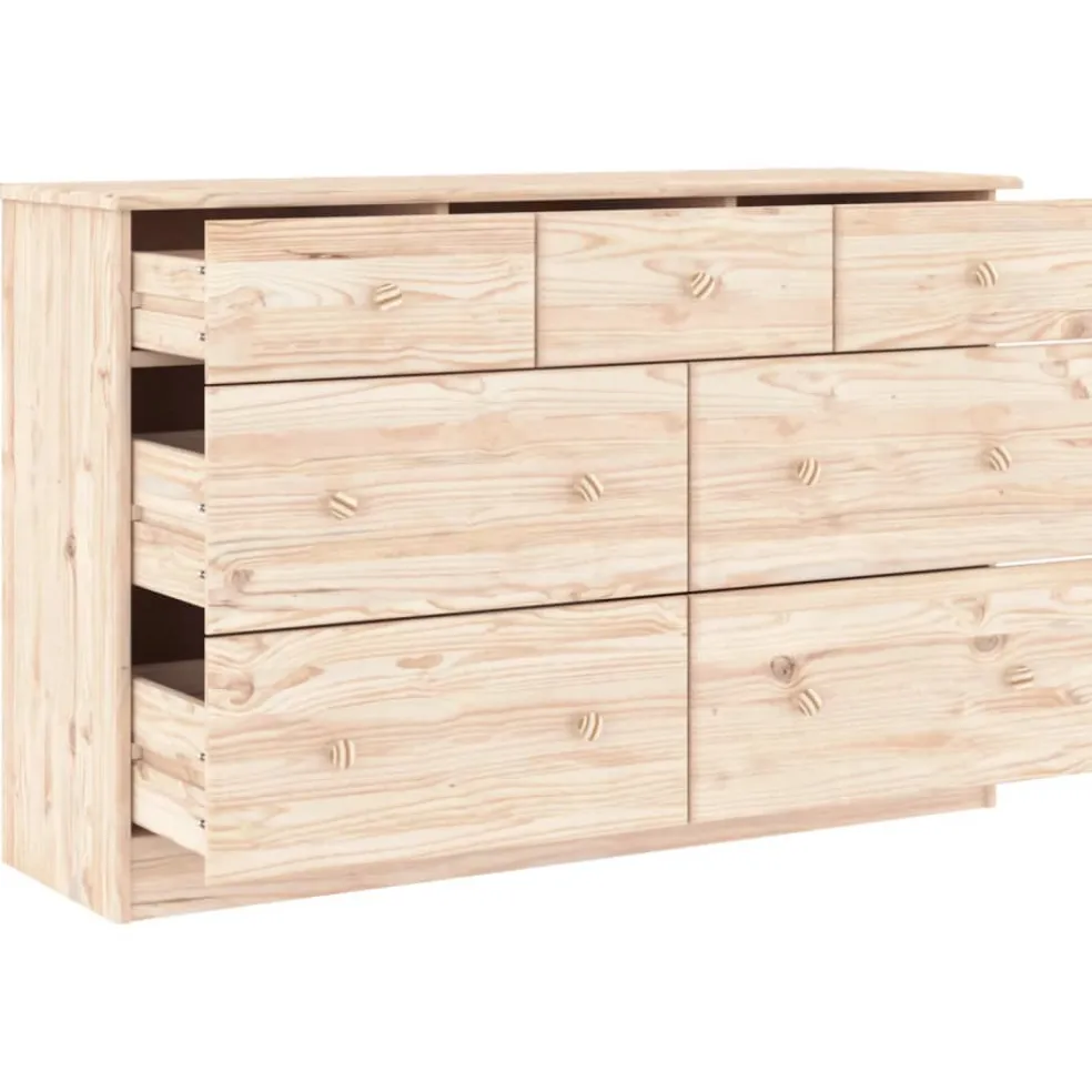 vidaXL Ladekast ALTA 112x35x73 cm massief grenenhout