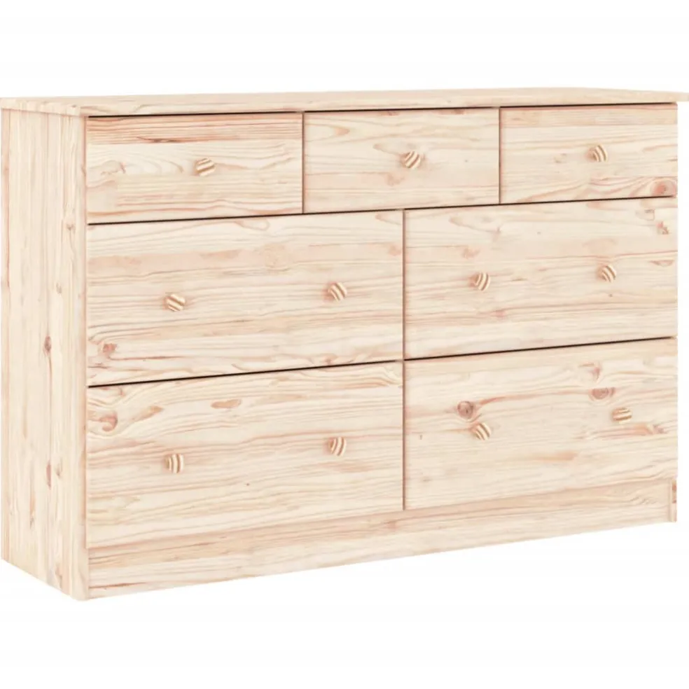 vidaXL Ladekast ALTA 112x35x73 cm massief grenenhout
