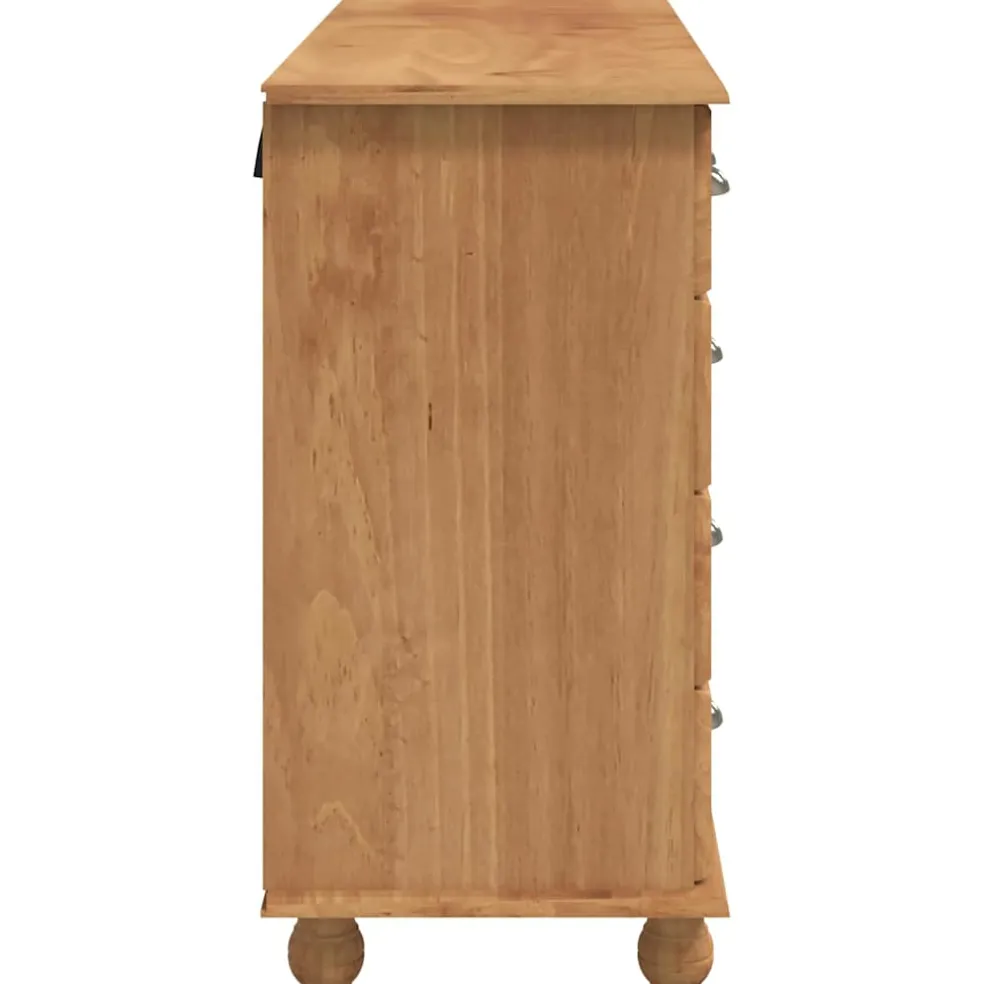 vidaXL Ladekast ASKIM Bruin 79 x 40 x 133,5 cm Massief grenenhout