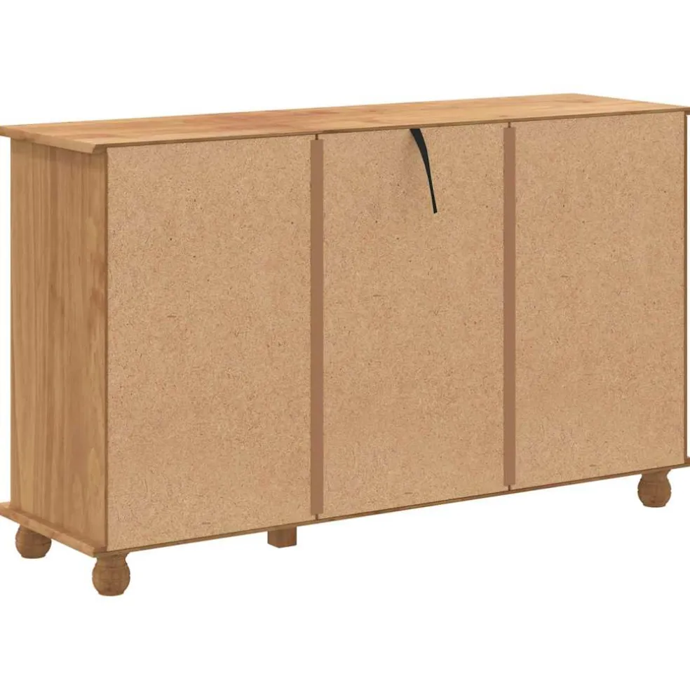vidaXL Ladekast ASKIM Bruin 79 x 40 x 133,5 cm Massief grenenhout
