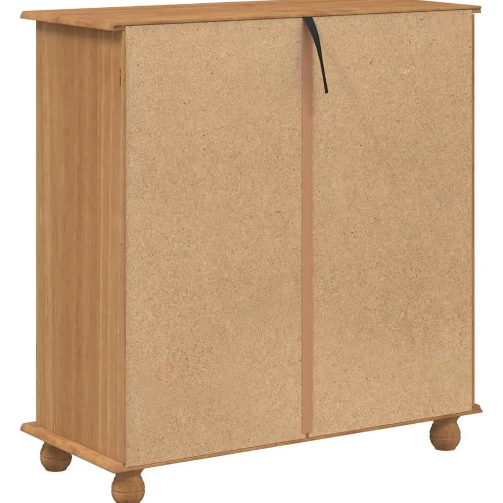 vidaXL Ladekast ASKIM Bruin 91 x 40 x 95,5 cm Massief grenenhout